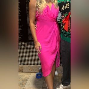 Gorgeous Hot Pink Midi Dress